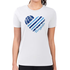 Kansas City Royals G-III 4Her by Carl Banks Women's Super-Slim Fit Lightweight Heart Graphic T-Shirt - White T-shirts