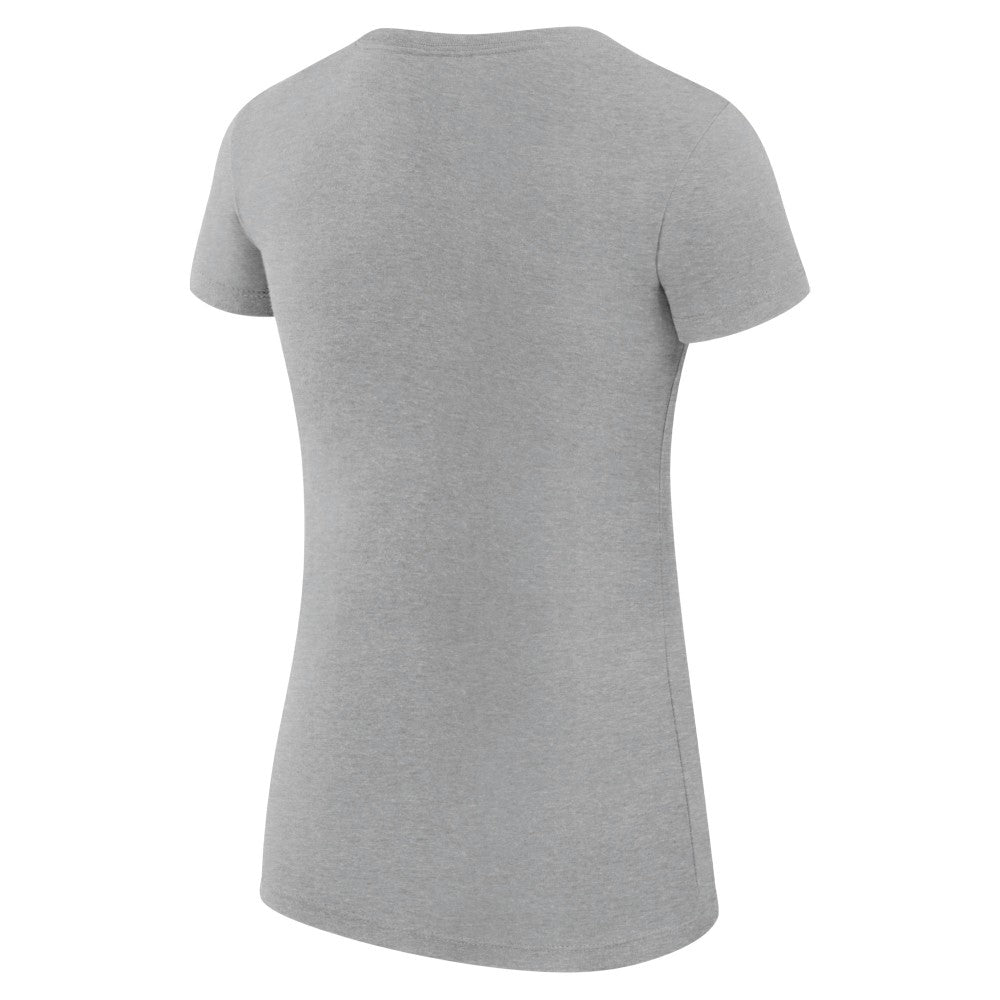 Milwaukee Brewers G-III 4Her by Carl Banks Women's Super-Slim Fit Lightweight Heart Graphic T-Shirt - Heather Gray T-shirts