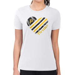 Pittsburgh Pirates G-III 4Her by Carl Banks Women's Super-Slim Fit Lightweight Heart Graphic T-Shirt - White T-shirts