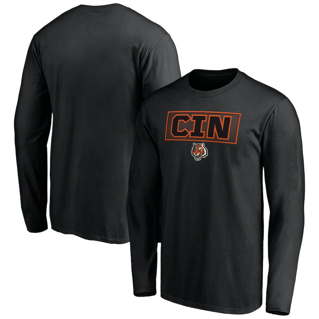 Cincinnati Bengals Squad Throwbacks Long Sleeve T-Shirt Black