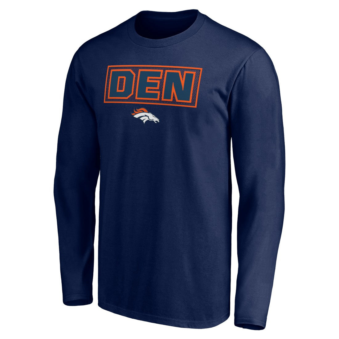 Denver Broncos Squad Throwbacks Long Sleeve T-Shirt Navy