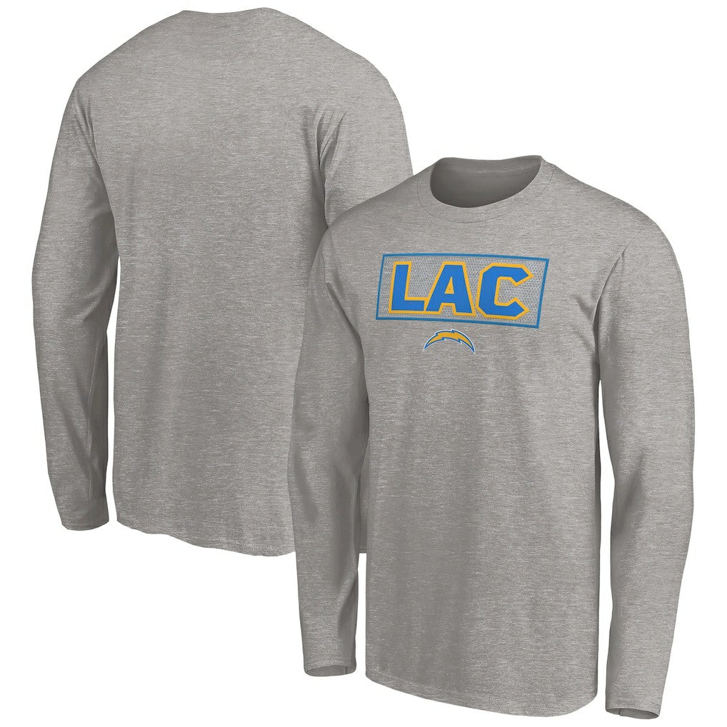 Los Angeles Chargers Squad Throwbacks Long Sleeve T-Shirt Heather Gray