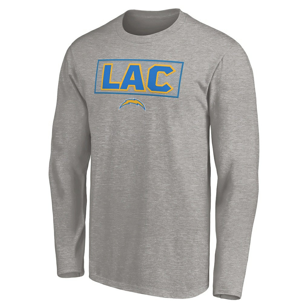 Los Angeles Chargers Squad Throwbacks Long Sleeve T-Shirt Heather Gray