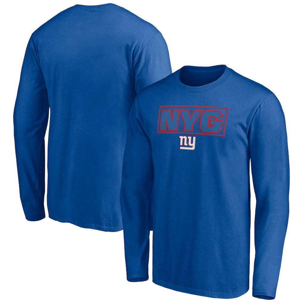 New York Giants Squad Throwbacks Long Sleeve T-Shirt Royal
