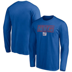 New York Giants Squad Throwbacks Long Sleeve T-Shirt Royal