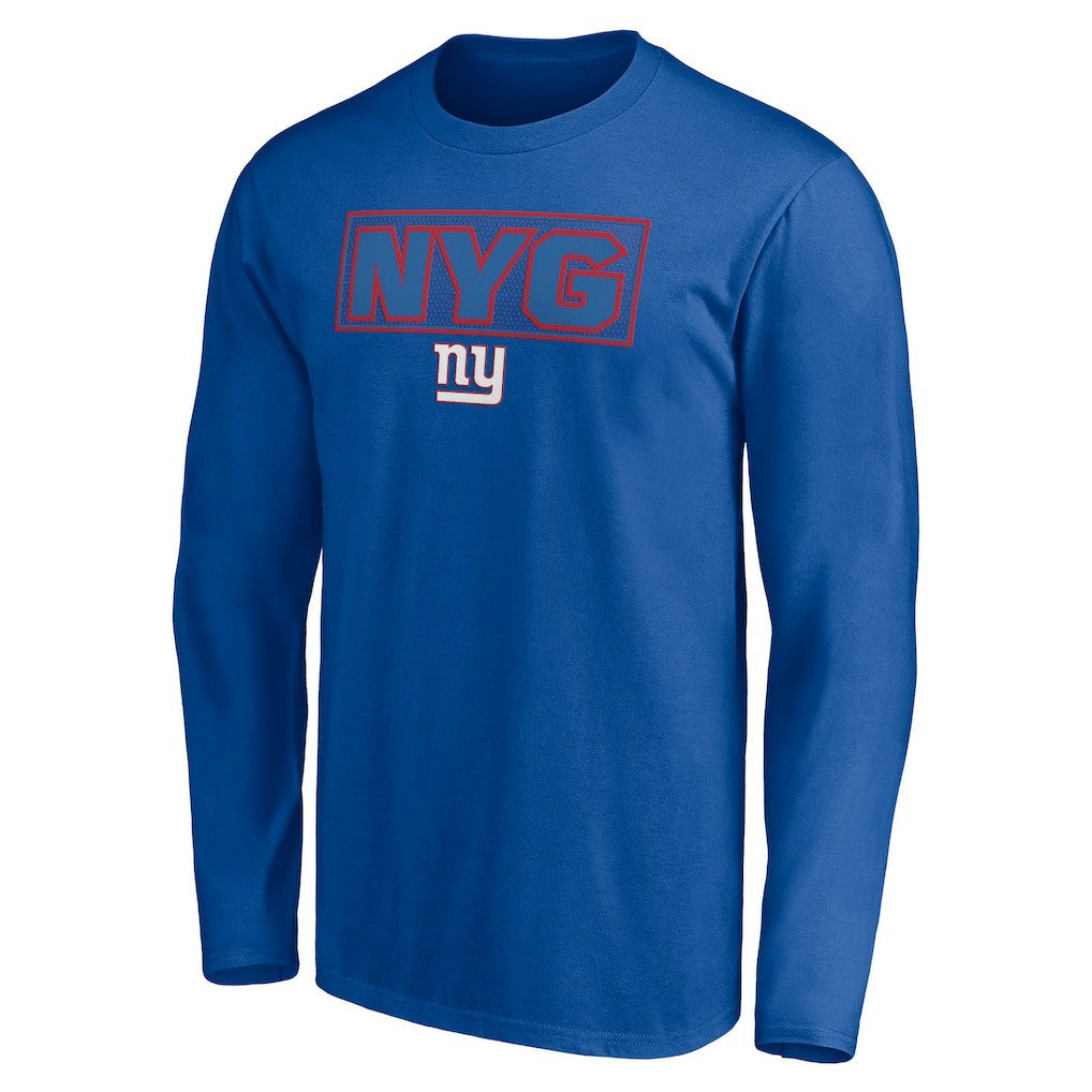 New York Giants Squad Throwbacks Long Sleeve T-Shirt Royal