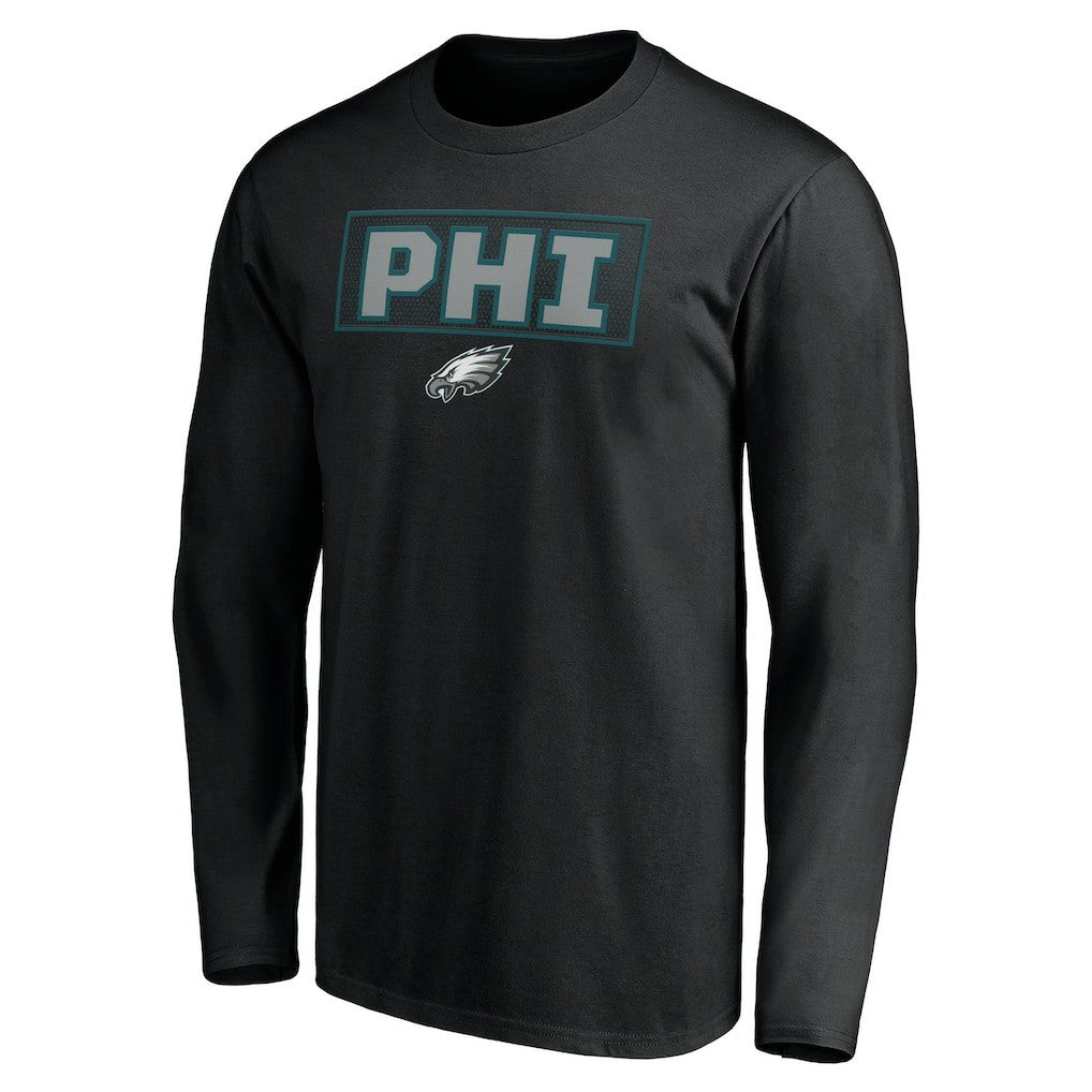 Philadelphia Eagles Squad Throwbacks Long Sleeve T-Shirt Black