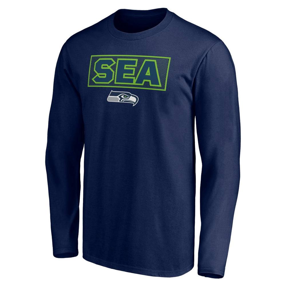 Seattle Seahawks Squad Throwbacks Long Sleeve T-Shirt College Navy