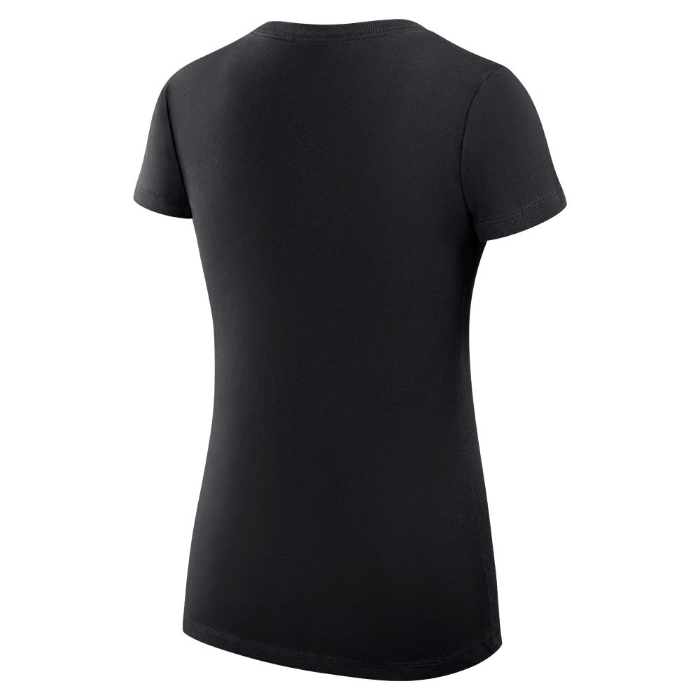 Cincinnati Reds G-III 4Her by Carl Banks Women's Super-Slim Fit Lightweight Heart V-Neck T-Shirt - Black T-shirts