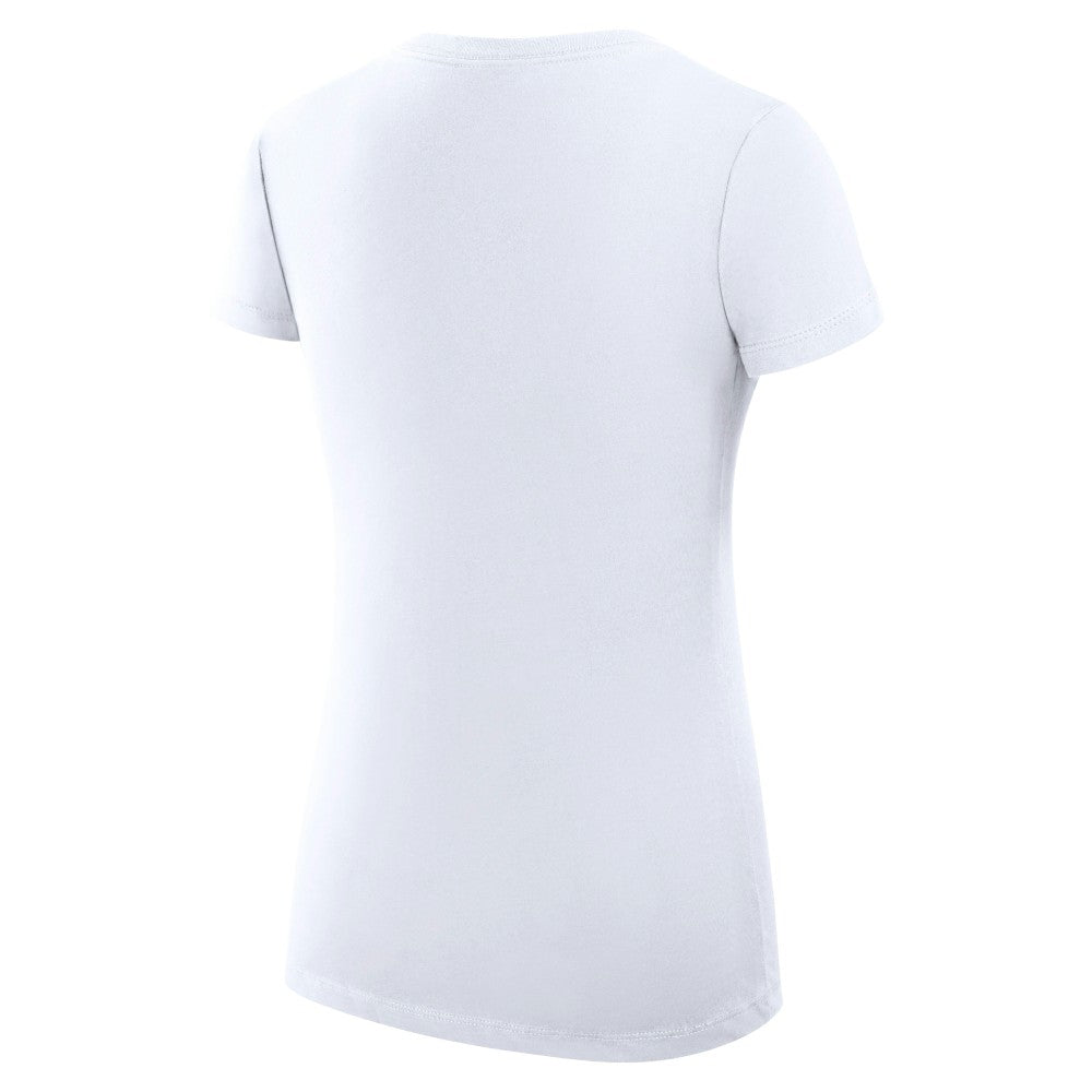 Milwaukee Brewers G-III 4Her by Carl Banks Women's Super-Slim Fit Lightweight Heart V-Neck T-Shirt - White T-shirts