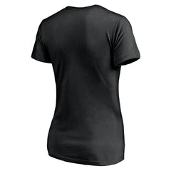 Carolina Panthers Women's Depth Chart V-Neck T-Shirt Black
