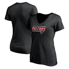 Atlanta Falcons Women's Mascot In Bounds V-Neck T-Shirt Black