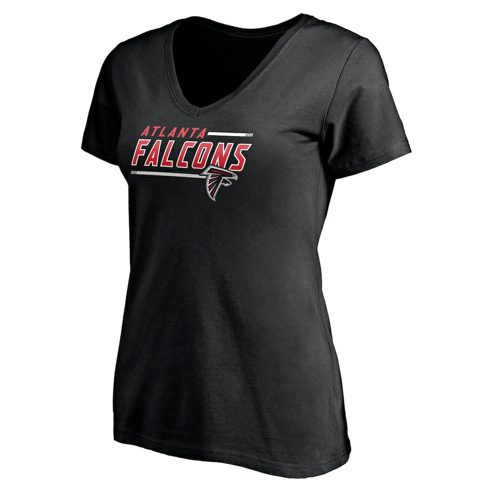 Atlanta Falcons Women's Mascot In Bounds V-Neck T-Shirt Black