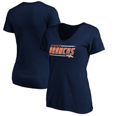 Denver Broncos Women's Mascot In Bounds V-Neck T-Shirt Navy