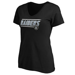 Las Vegas Raiders Women's Mascot In Bounds V-Neck T-Shirt Black