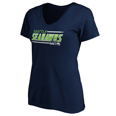 Seattle Seahawks Women's Mascot In Bounds V-Neck T-Shirt College Navy