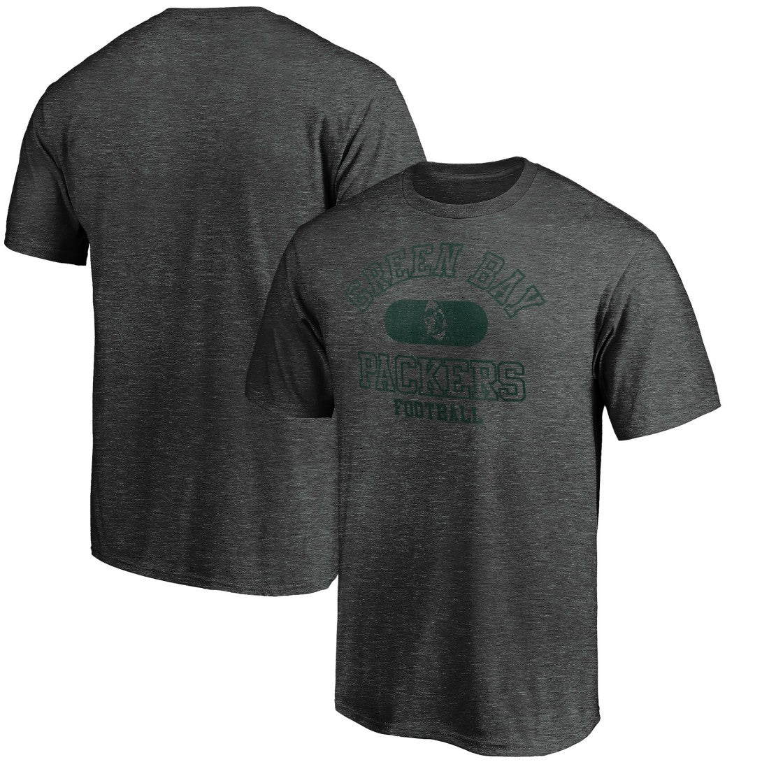 Green Bay Packers Varsity Issued Throwback T-Shirt Heather Charcoal