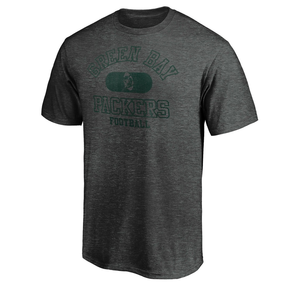 Green Bay Packers Varsity Issued Throwback T-Shirt Heather Charcoal
