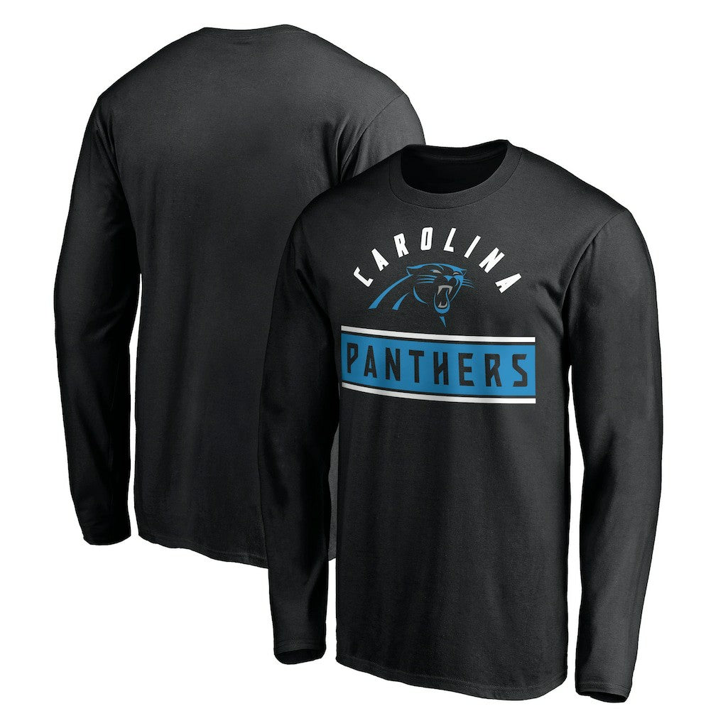 Carolina Panthers Team Arch Knockout Long Sleeve T-Shirt Black