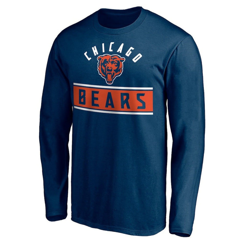 Chicago Bears Team Arch Knockout Long Sleeve T-Shirt Navy