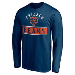 Chicago Bears Team Arch Knockout Long Sleeve T-Shirt Navy