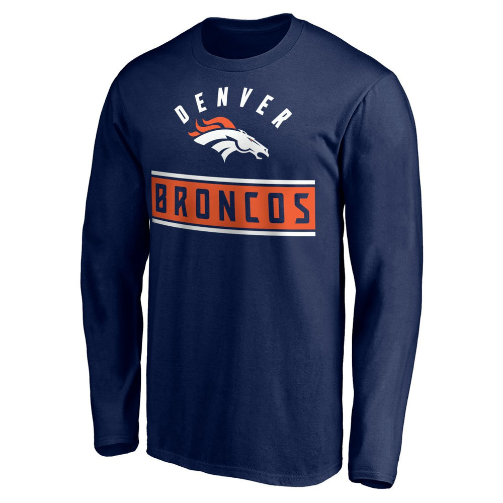 Denver Broncos Team Arch Knockout Long Sleeve T-Shirt Navy