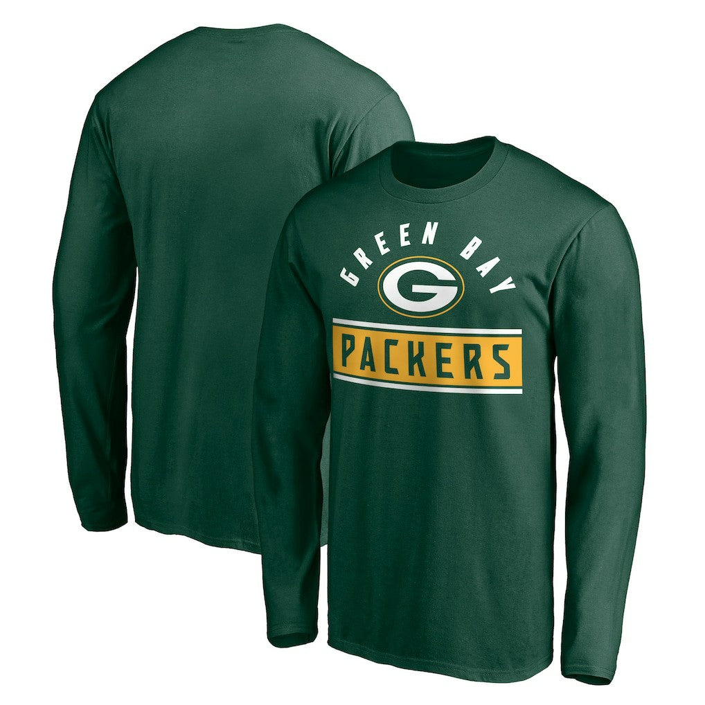 Green Bay Packers Team Arch Knockout Long Sleeve T-Shirt Green