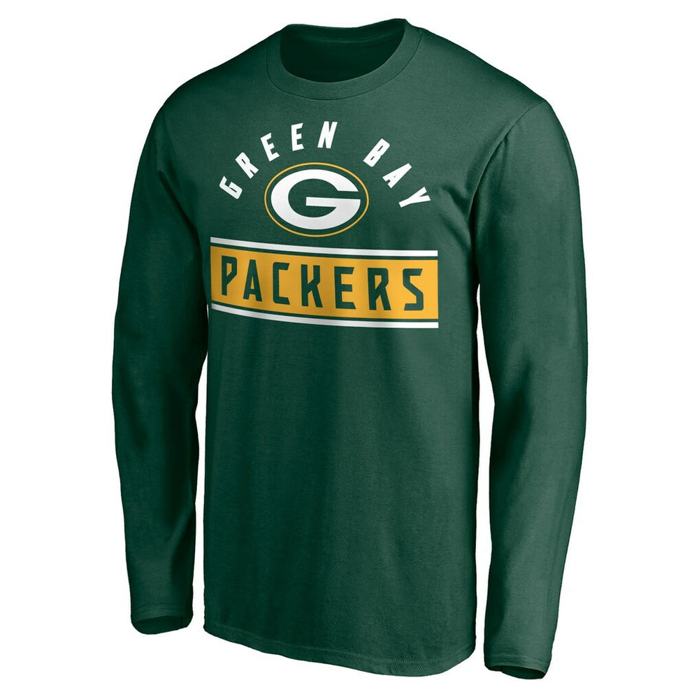 Green Bay Packers Team Arch Knockout Long Sleeve T-Shirt Green