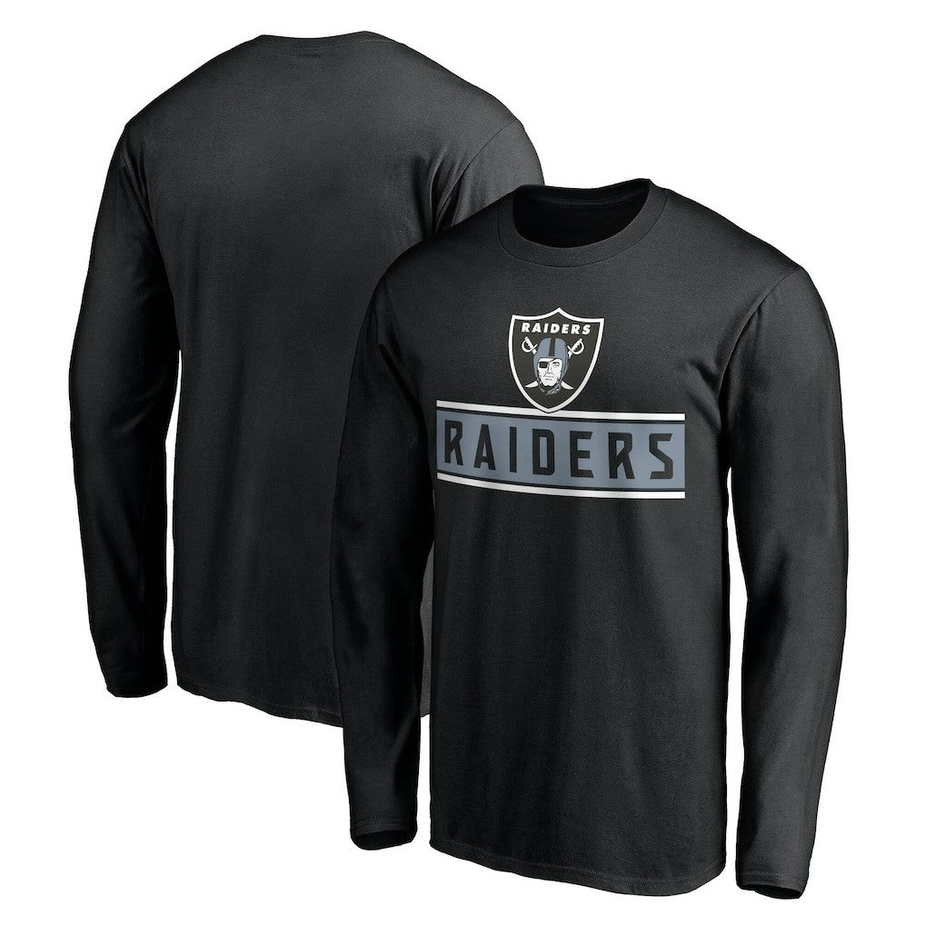 Las Vegas Raiders Team Arch Knockout Long Sleeve T-Shirt Black