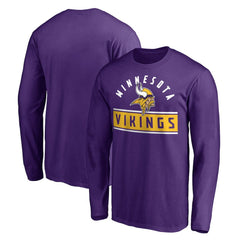 Minnesota Vikings Team Arch Knockout Long Sleeve T-Shirt Purple