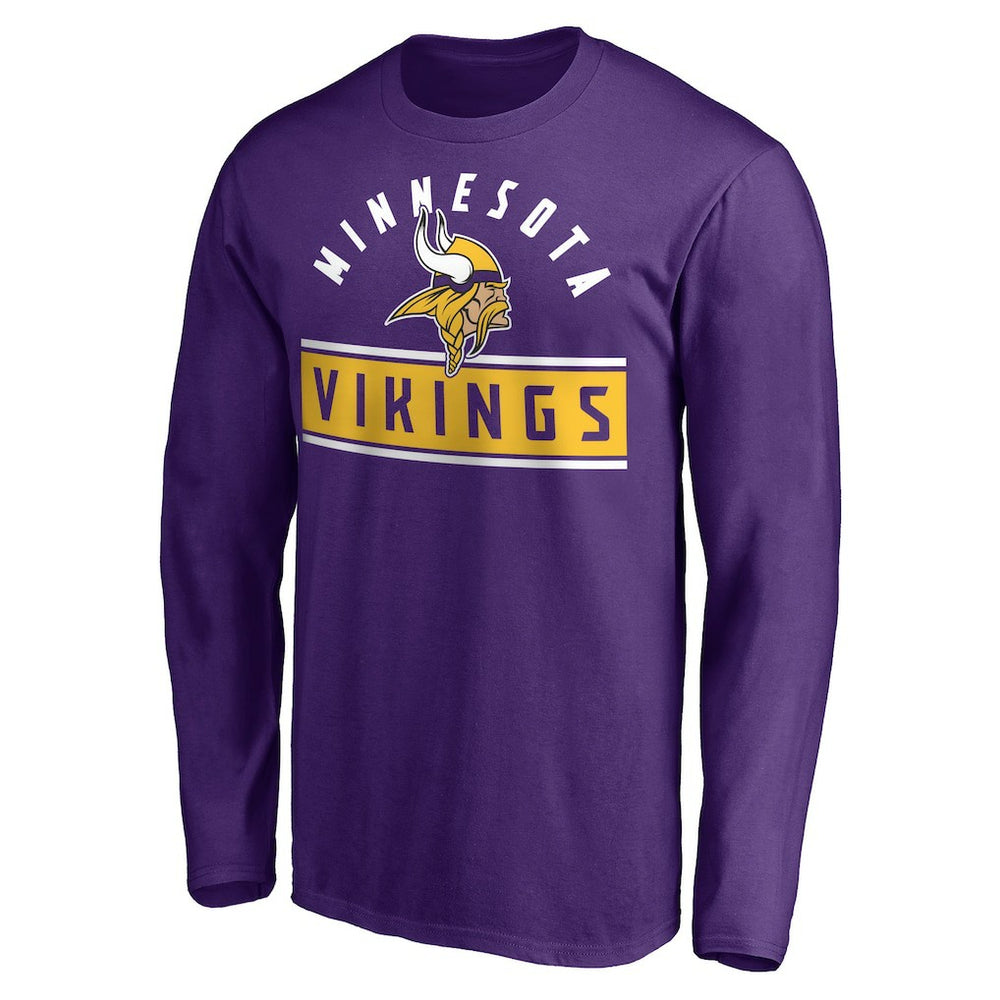 Minnesota Vikings Team Arch Knockout Long Sleeve T-Shirt Purple