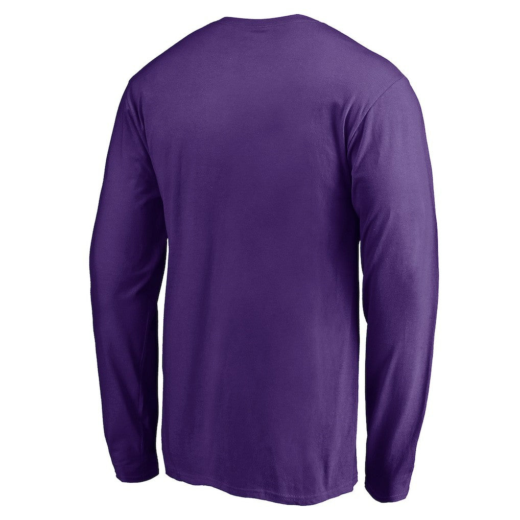 Minnesota Vikings Team Arch Knockout Long Sleeve T-Shirt Purple