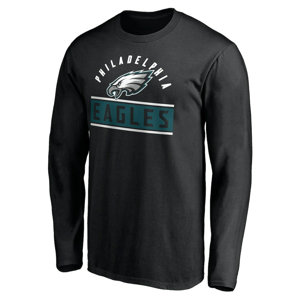 Philadelphia Eagles Team Arch Knockout Long Sleeve T-Shirt Black