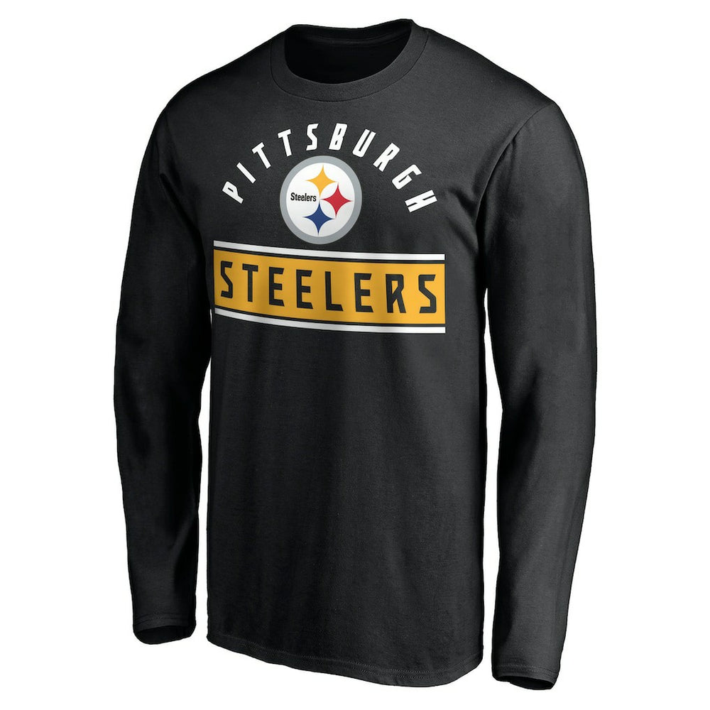 Pittsburgh Steelers Team Arch Knockout Long Sleeve T-Shirt Black