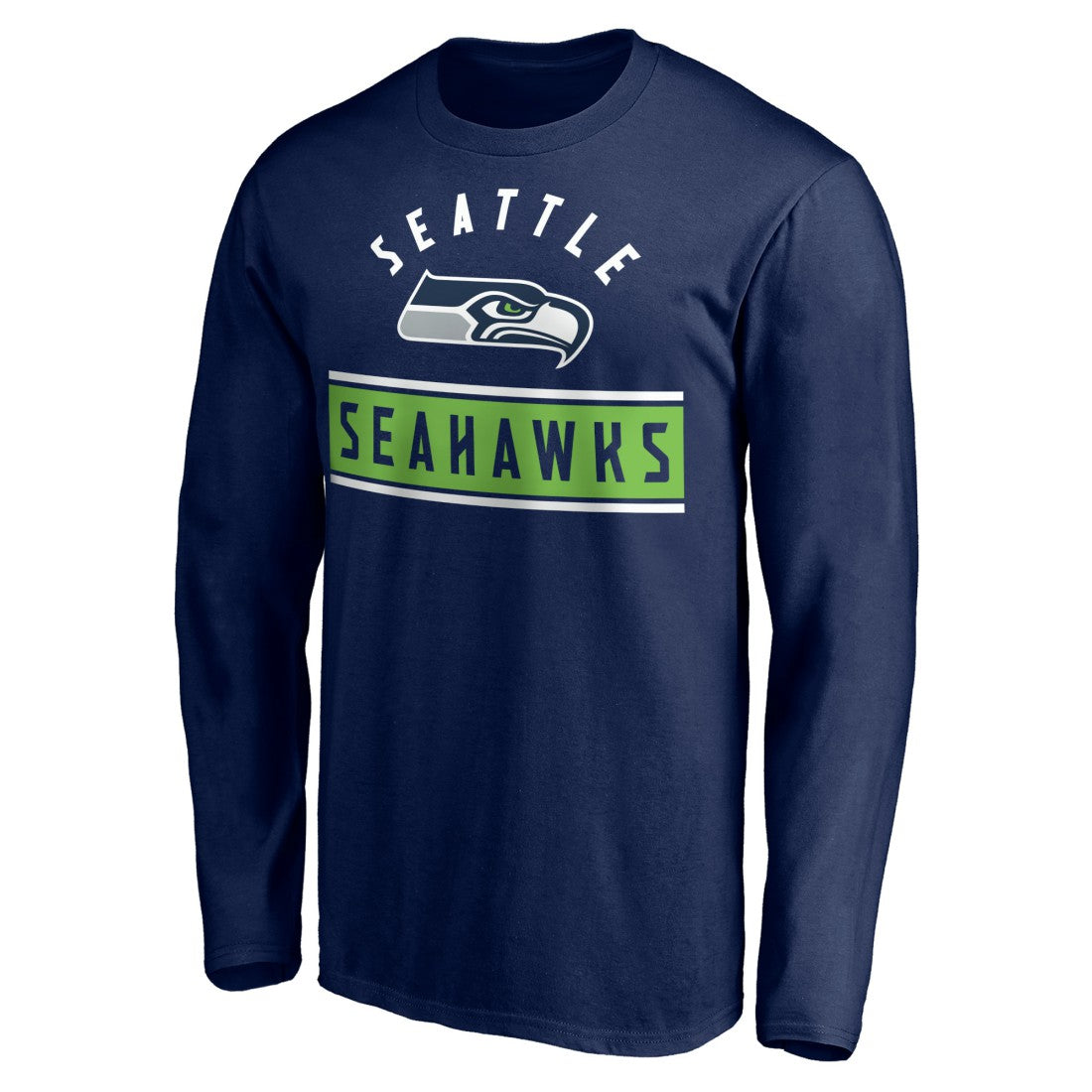 Seattle Seahawks Team Arch Knockout Long Sleeve T-Shirt College Navy