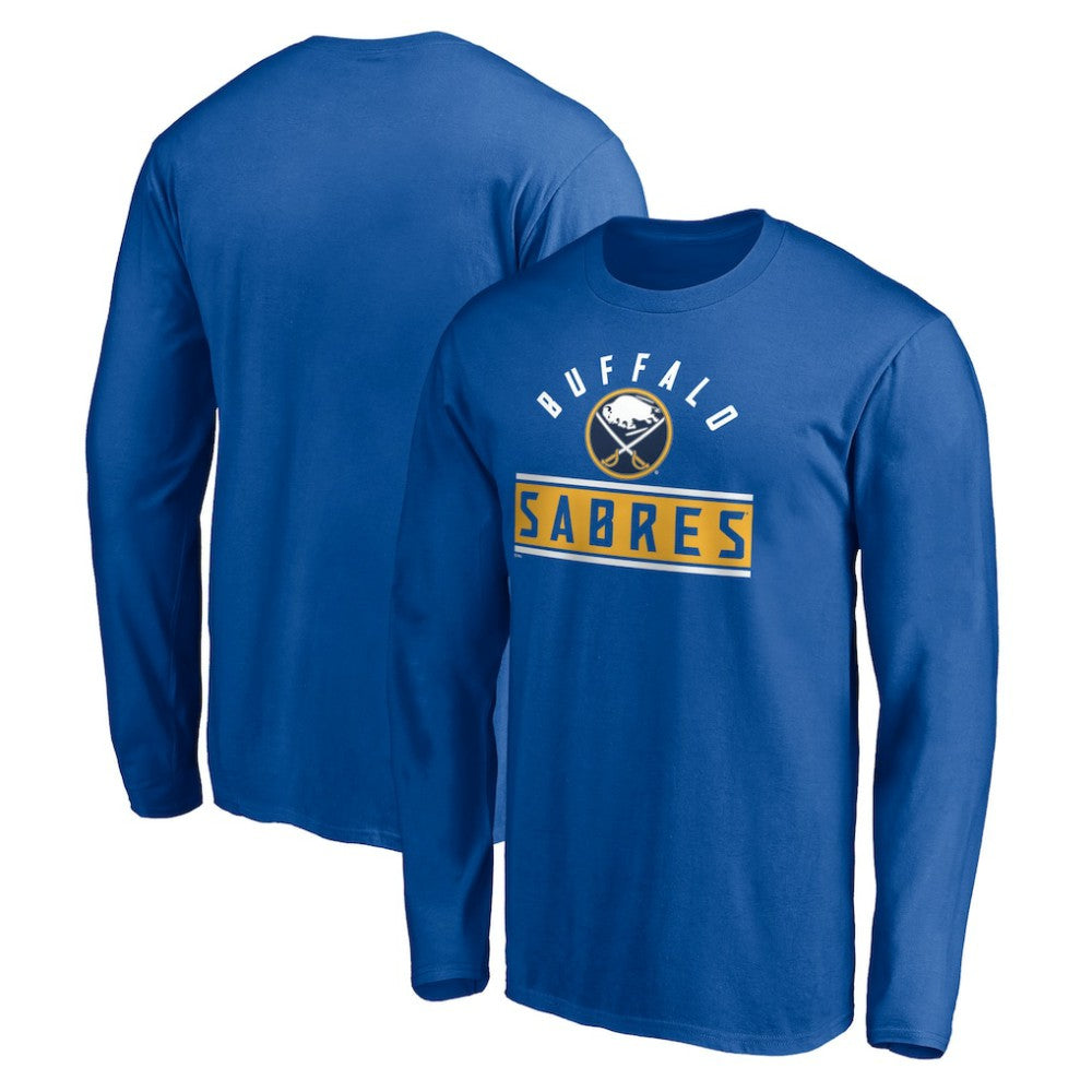 NHL Buffalo Sabres Team Arch Knockout Long Sleeve T-Shirt - Royal