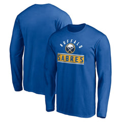 NHL Buffalo Sabres Team Arch Knockout Long Sleeve T-Shirt - Royal
