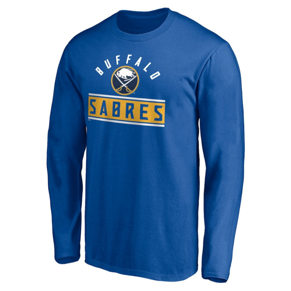NHL Buffalo Sabres Team Arch Knockout Long Sleeve T-Shirt - Royal
