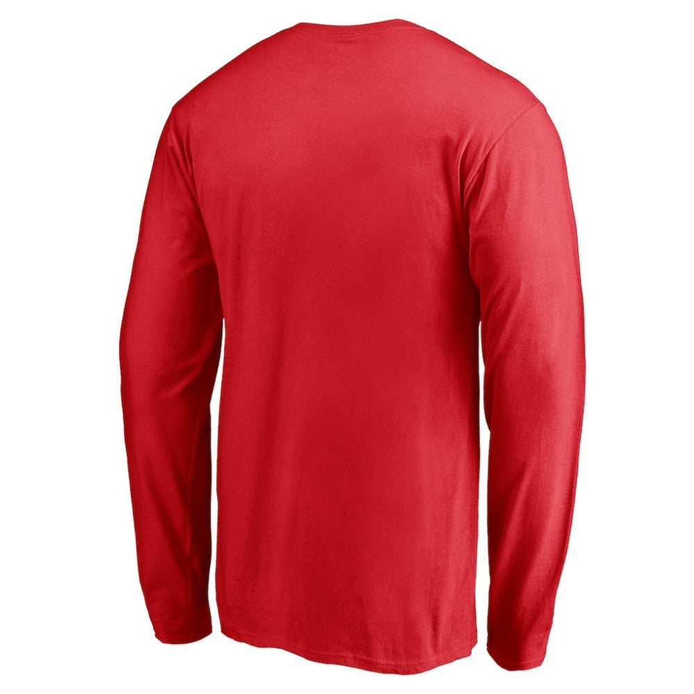 NHL Carolina Hurricanes Team Arch Knockout Long Sleeve T-Shirt - Red