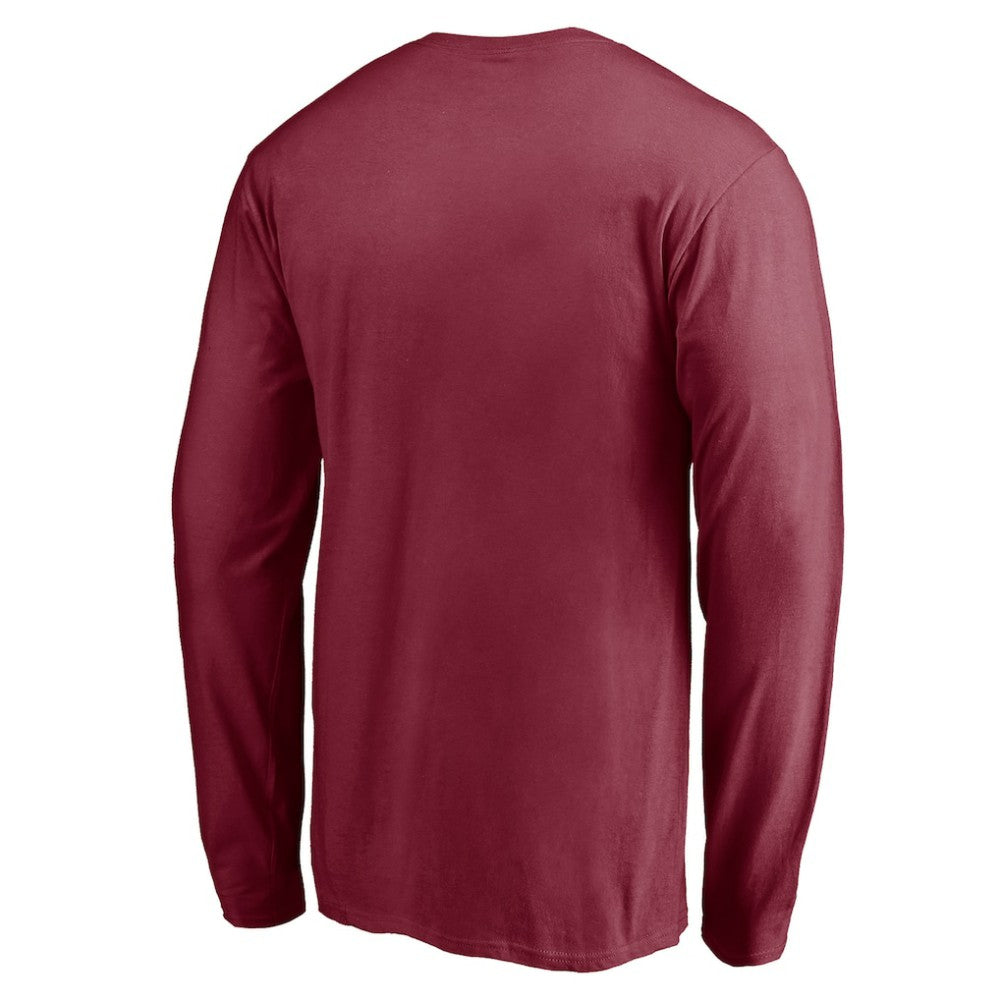 NHL Colorado Avalanche Team Arch Knockout Long Sleeve T-Shirt - Burgundy