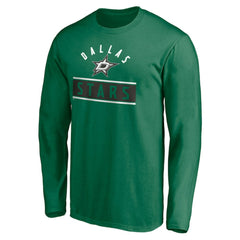 NHL Dallas Stars Team Arch Knockout Long Sleeve T-Shirt - Kelly Green