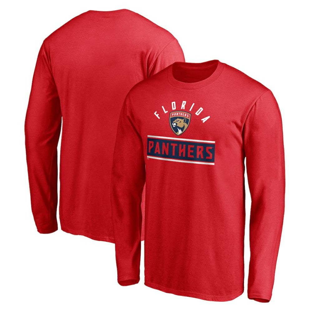 NHL Florida Panthers Team Arch Knockout Long Sleeve T-Shirt - Red