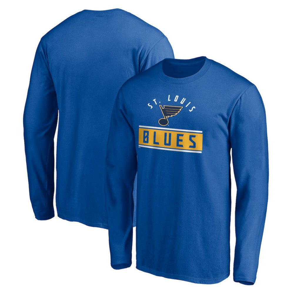 NHL St. Louis Blues Team Arch Knockout Long Sleeve T-Shirt - Blue