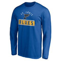 NHL St. Louis Blues Team Arch Knockout Long Sleeve T-Shirt - Blue