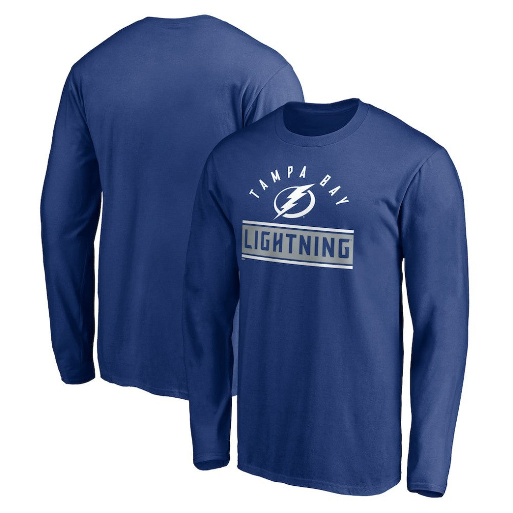 NHL Tampa Bay Lightning Team Arch Knockout Long Sleeve T-Shirt - Blue