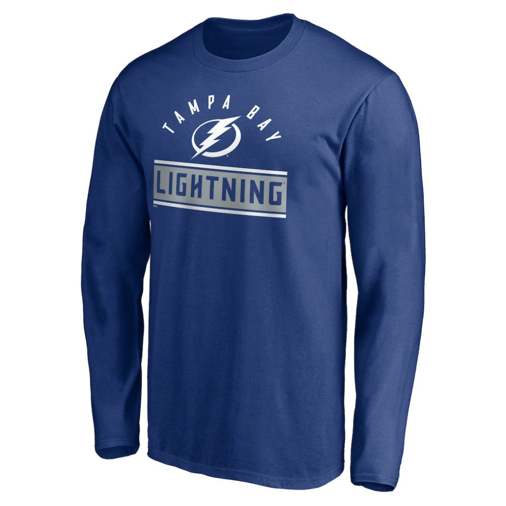 NHL Tampa Bay Lightning Team Arch Knockout Long Sleeve T-Shirt - Blue