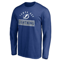 NHL Tampa Bay Lightning Team Arch Knockout Long Sleeve T-Shirt - Blue