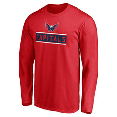 NHL Washington Capitals Team Arch Knockout Long Sleeve T-Shirt - Red