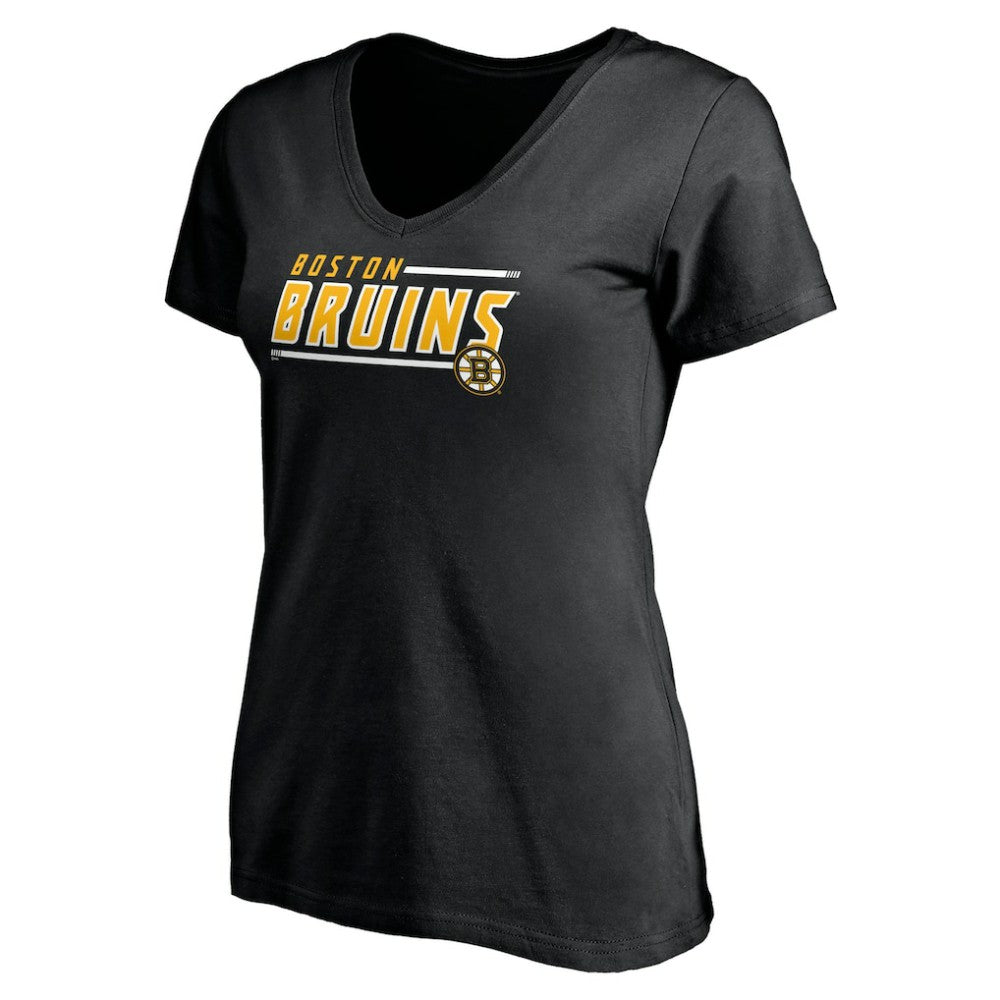 NHL Boston Bruins Women's Mascot In Bounds V-Neck T-Shirt - Black