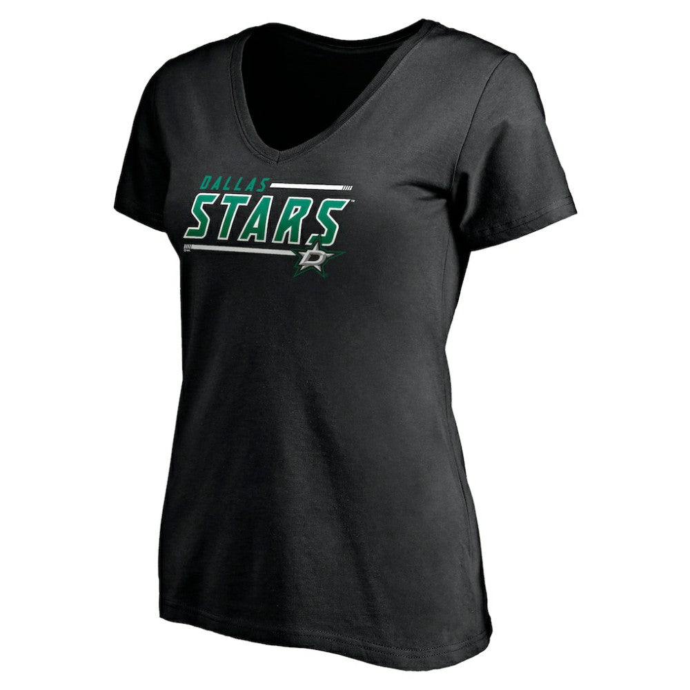 NHL Dallas Stars Women's Mascot In Bounds V-Neck T-Shirt - Black